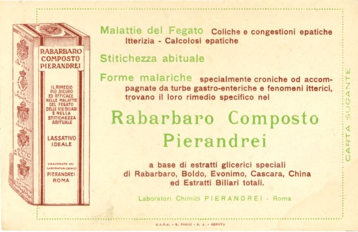 4b. Rabarbaro Pierandrei, Rimedio epatico e gastrointestinale