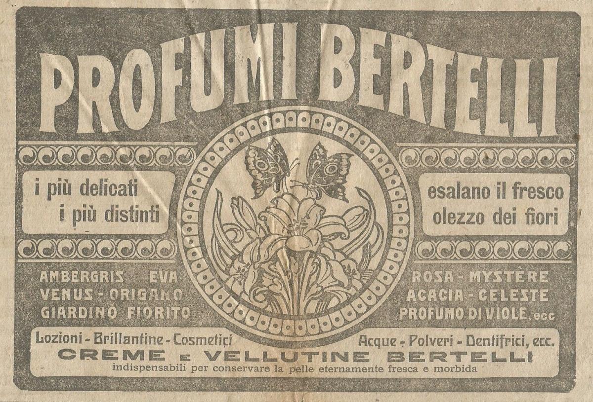 4b. Prodotti di cosmesi Bertelli, pubblicità 1916