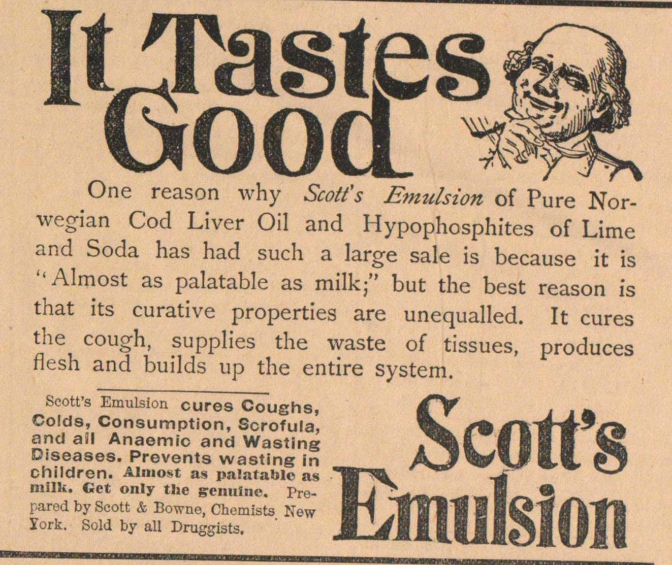 5a. Scott.s Emulsion, olio di fegato di Merluzzo aromatizzato