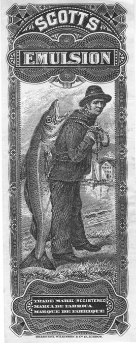 5c. Scott.s Emulsion, olio di fegato di Merluzzo aromatizzato
