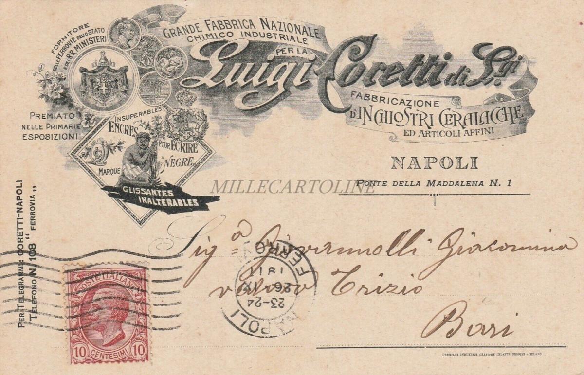 9a. Antiche fabbriche Coretti, cartolina 1917